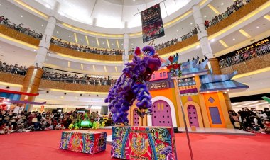 Atraksi Barongsai Meriahkan Perayaan Imlek di Summarecon Mall Serpong