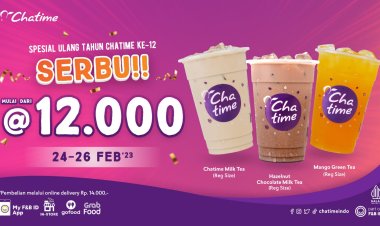 Siap-Siap! Rayakan Anniversary Ke-12, Chatime Berikan Promo Serba Rp12.000 Untuk Chatimers se-Indonesia