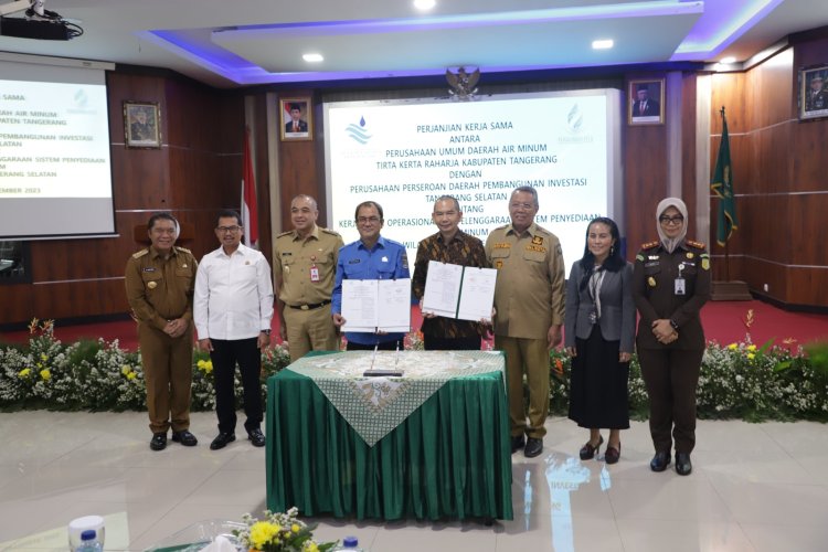 Perumdam TKR – Perseroda PITS Sepakati Kerjasama Penyelenggaraan Sistem Penyediaan Air Minum di Wilayah Tangerang Selatan