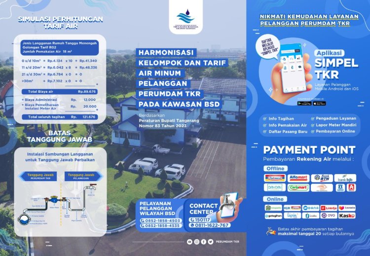 Harmonisasi Tarif Pelanggan Air Minum Perumdan TRK pada Kawasan BSD