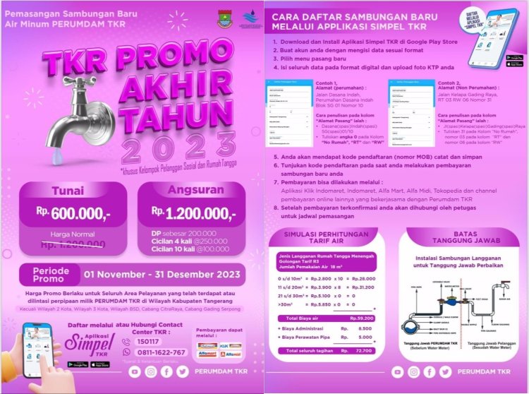 Perumdam TKR Gelar Sosialisasi Promo Akhir Tahun Pemasangan Baru Instalasi Air Bersih di Rajeg