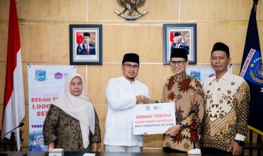 Serahkan 1000 Paket Sembako ke Yatim dan Dhuafa, Pilar Ajak Warga Tangsel Perangi Kemiskinan
