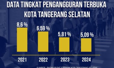 Tinggal 5,09 Persen, Pengangguran di Tangsel pada 2024 Terendah se Banten